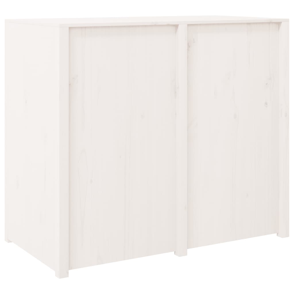 vidaXL Armário de cozinha p/ exterior 106x55x92 cm pinho maciço branco