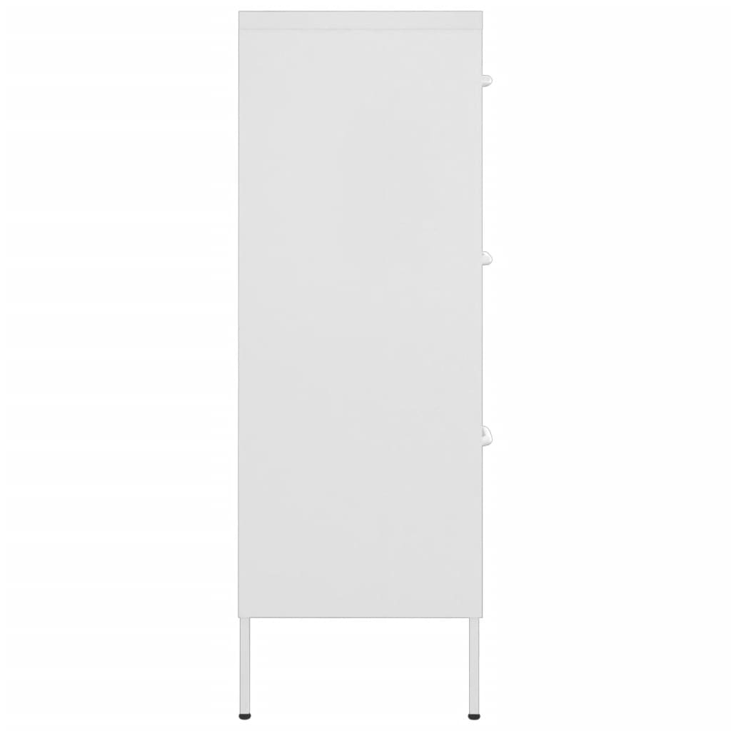 vidaXL Armário com gavetas aço 80x35x101,5 cm branco