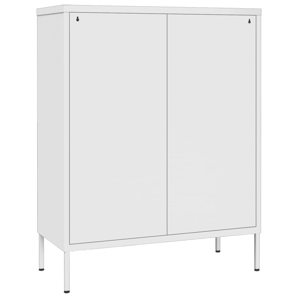 vidaXL Armário com gavetas aço 80x35x101,5 cm branco