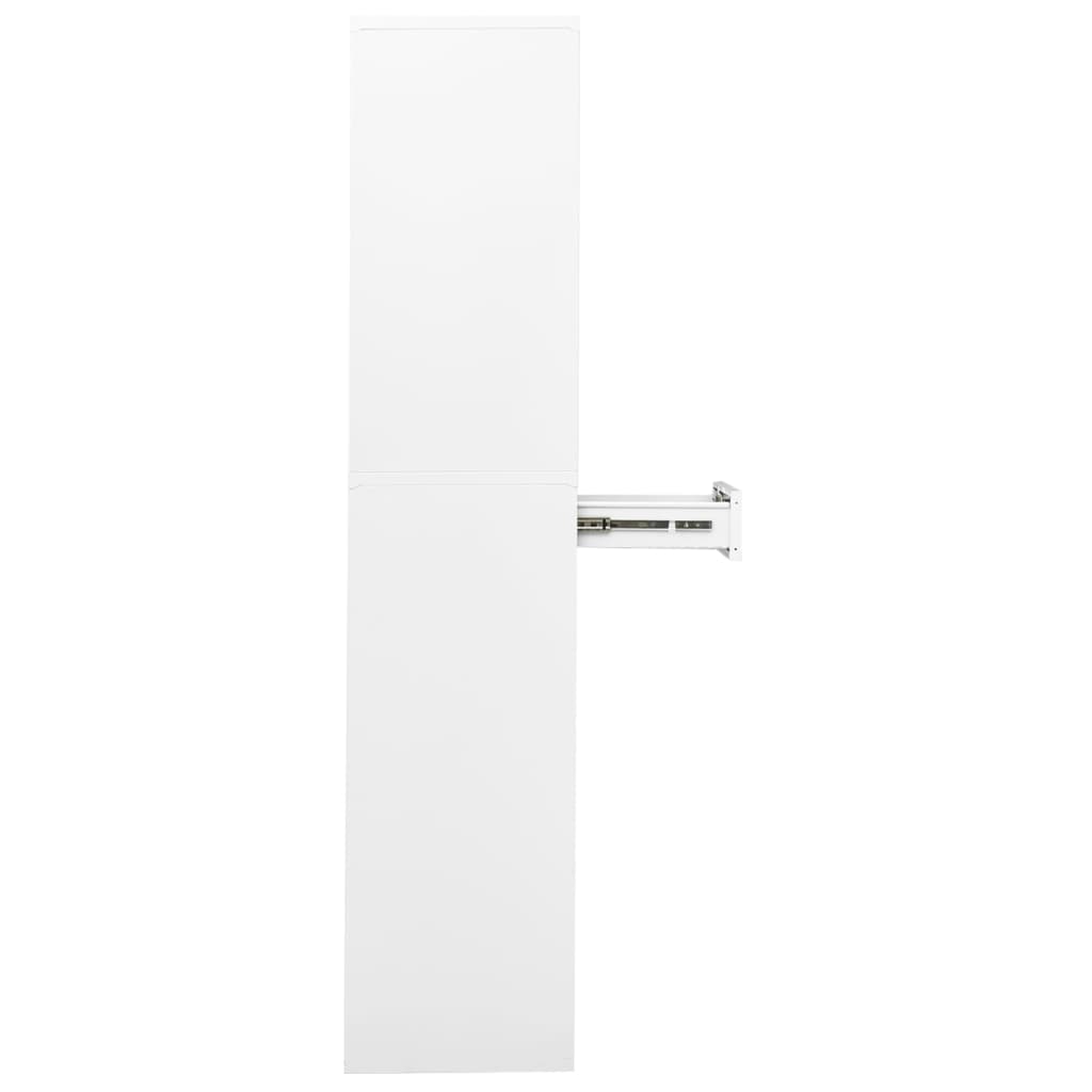 vidaXL Armário de escritório 90x40x180 cm aço branco