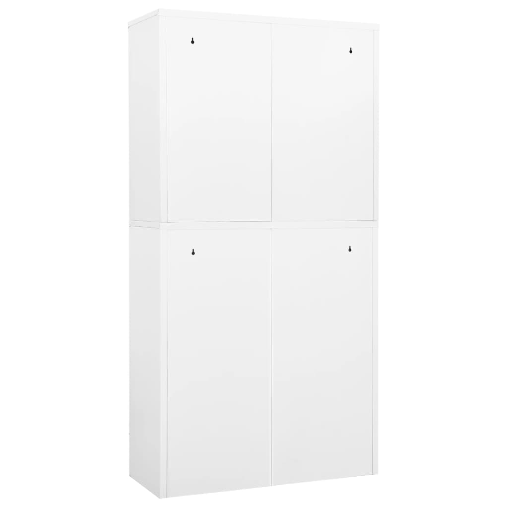 vidaXL Armário de escritório 90x40x180 cm aço branco