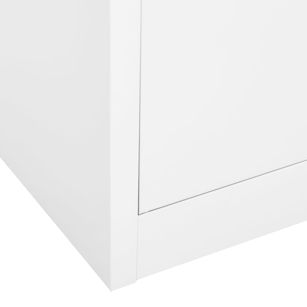 vidaXL Armário de escritório 90x40x180 cm aço branco