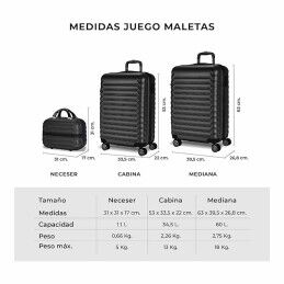 Numada|Conjunto de malas Numada Upfly Preto (3 Peças)