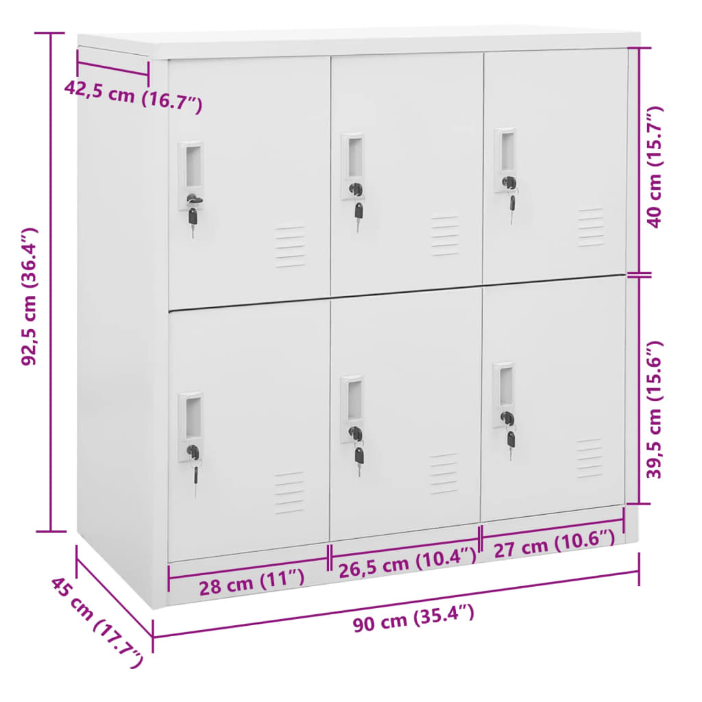 vidaXL Cacifo 90x45x92,5 cm aço cinzento-claro