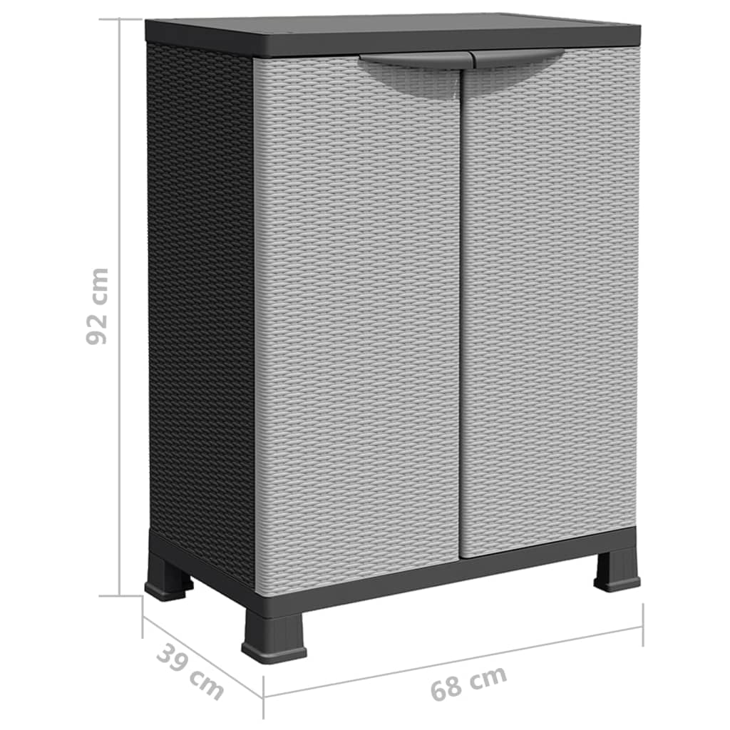 vidaXL Armário de plástico 68x39x92 cm design em vime