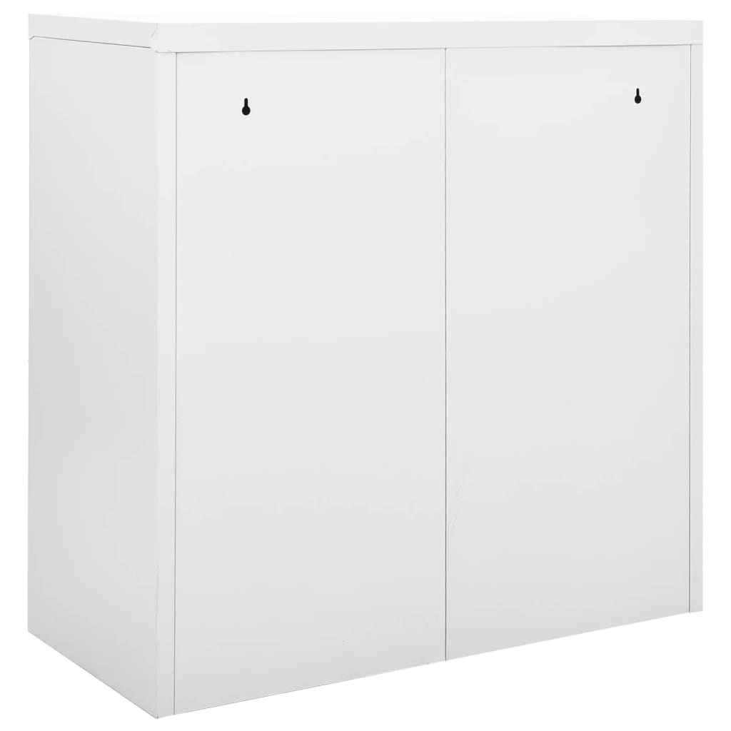 vidaXL Armário de escritório c/ floreira 90x40x113 cm aço cinza-claro