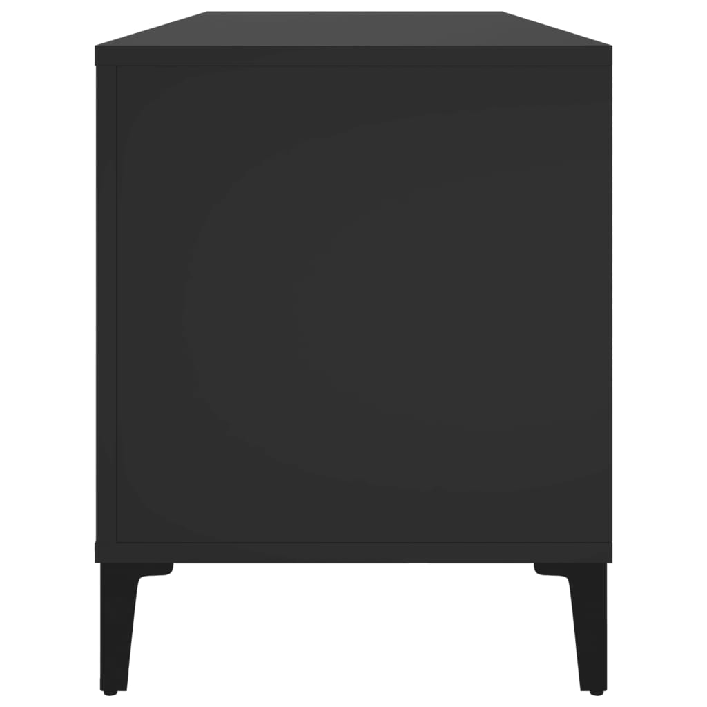 vidaXL Armário para discos 100x38x48 cm derivados de madeira preto