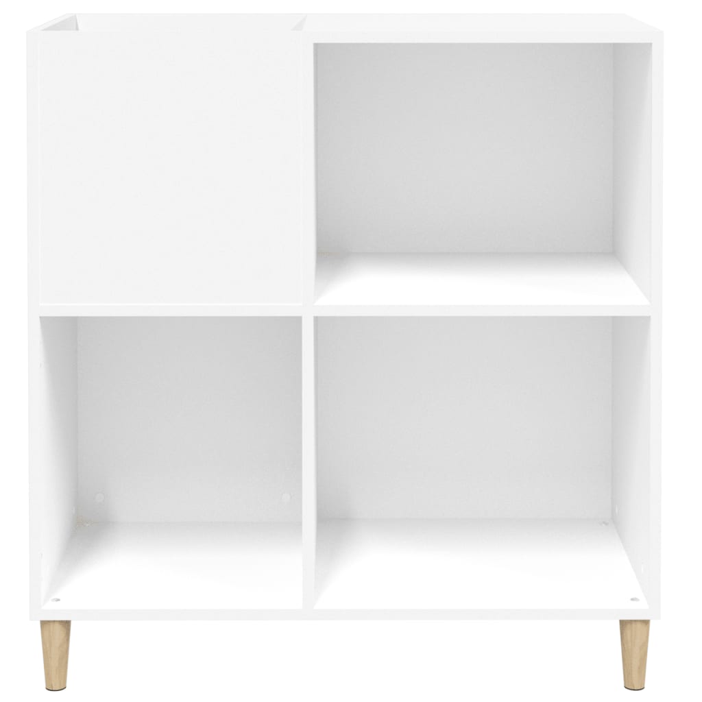 vidaXL Armário para discos 84,5x38x89 cm derivados de madeira branco