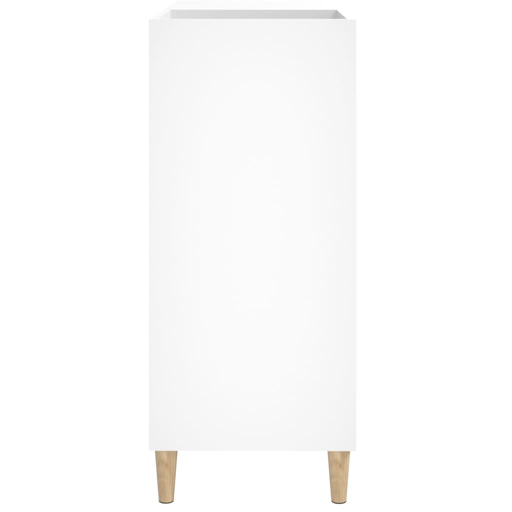 vidaXL Armário para discos 84,5x38x89 cm derivados de madeira branco