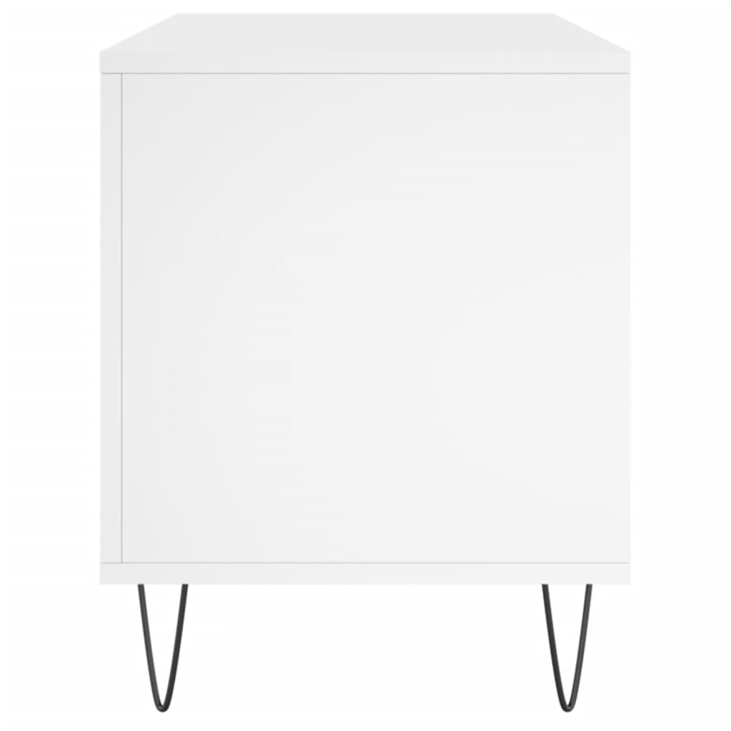 vidaXL Armário para discos 100x38x48 cm derivados de madeira branco