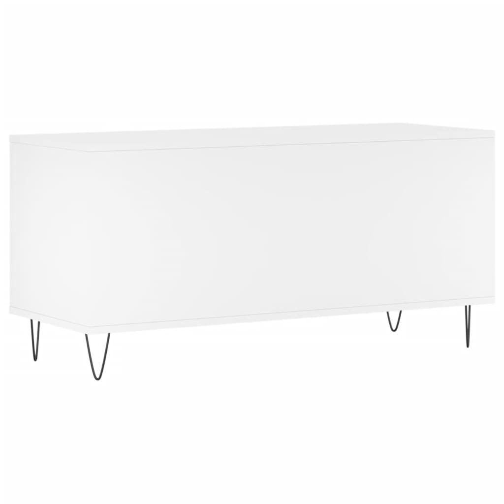 vidaXL Armário para discos 100x38x48 cm derivados de madeira branco