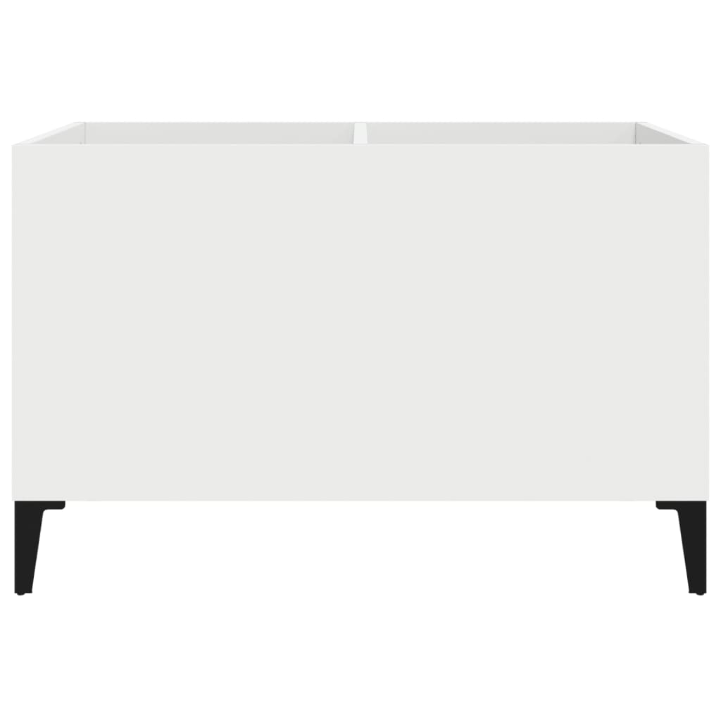 vidaXL Armário para discos 74,5x38x48 cm derivados de madeira branco