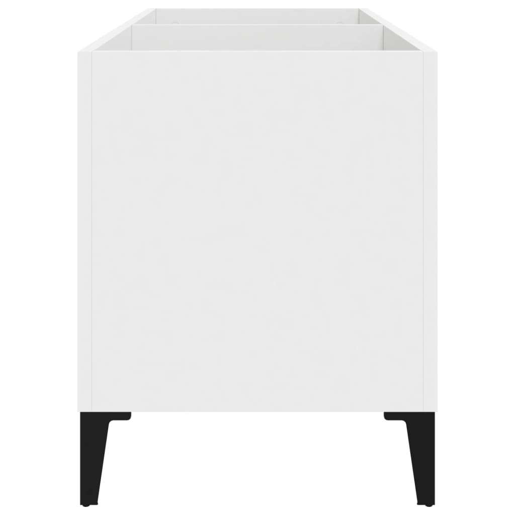 vidaXL Armário para discos 74,5x38x48 cm derivados de madeira branco