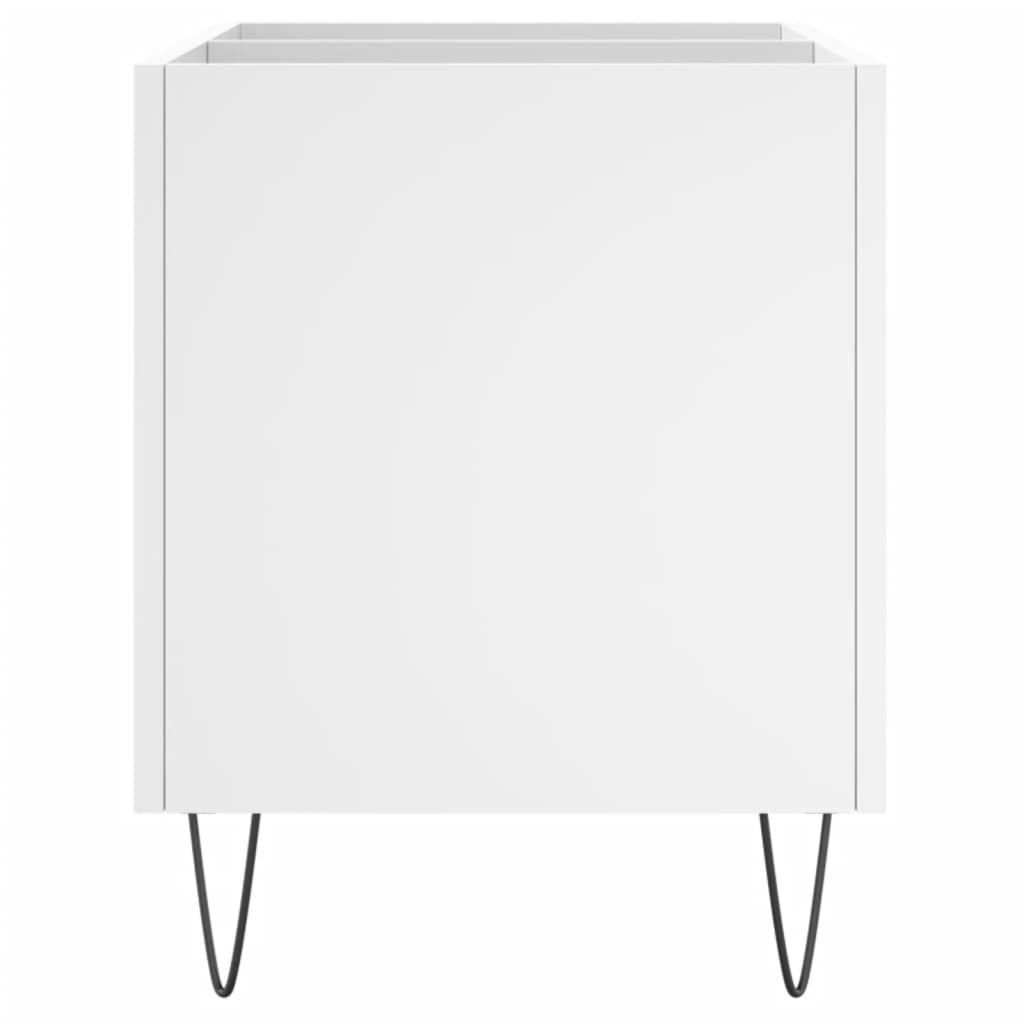 vidaXL Armário para discos 74,5x38x48 cm derivados de madeira branco