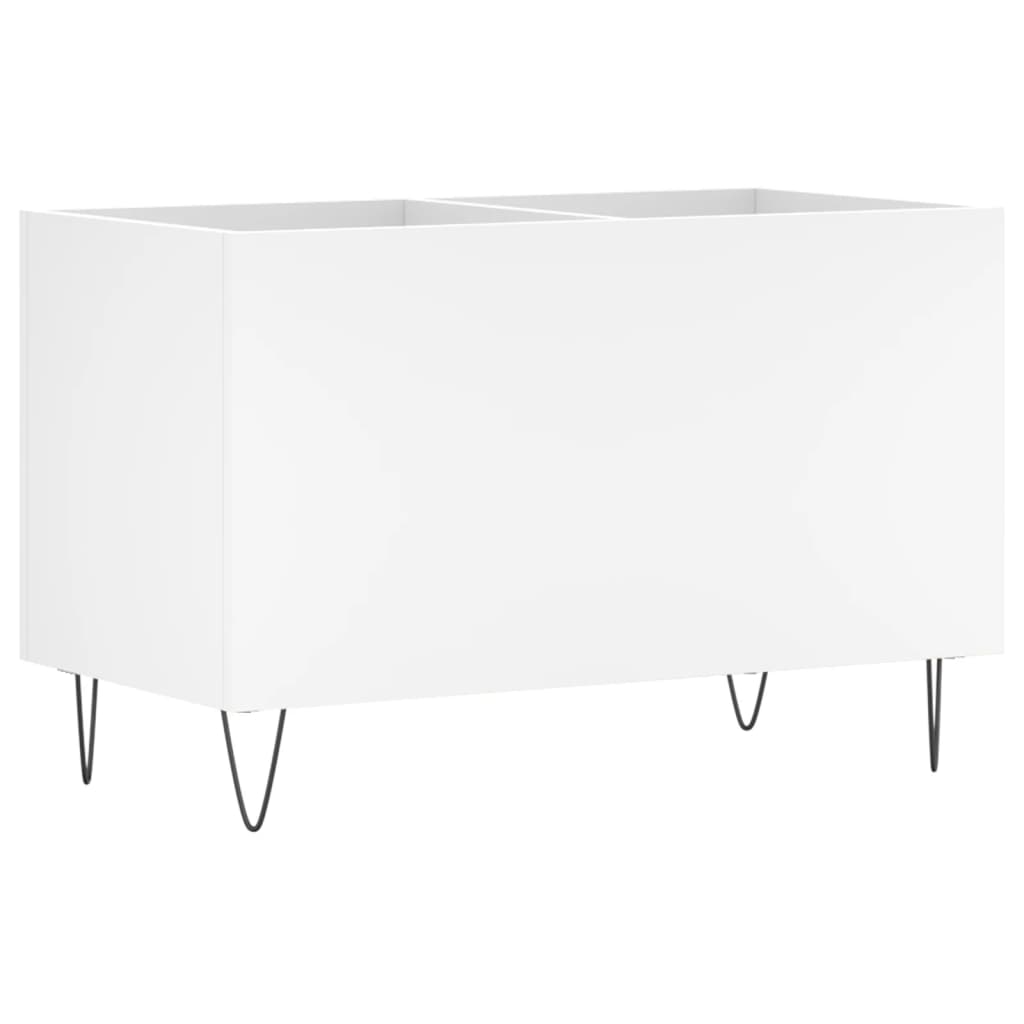 vidaXL Armário para discos 74,5x38x48 cm derivados de madeira branco