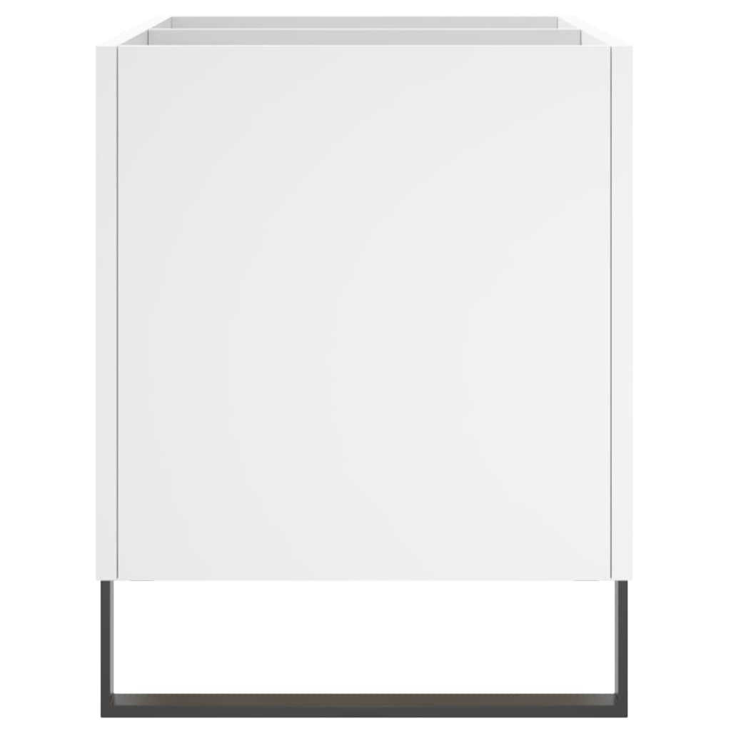 vidaXL Armário para discos 74,5x38x48 cm derivados de madeira branco