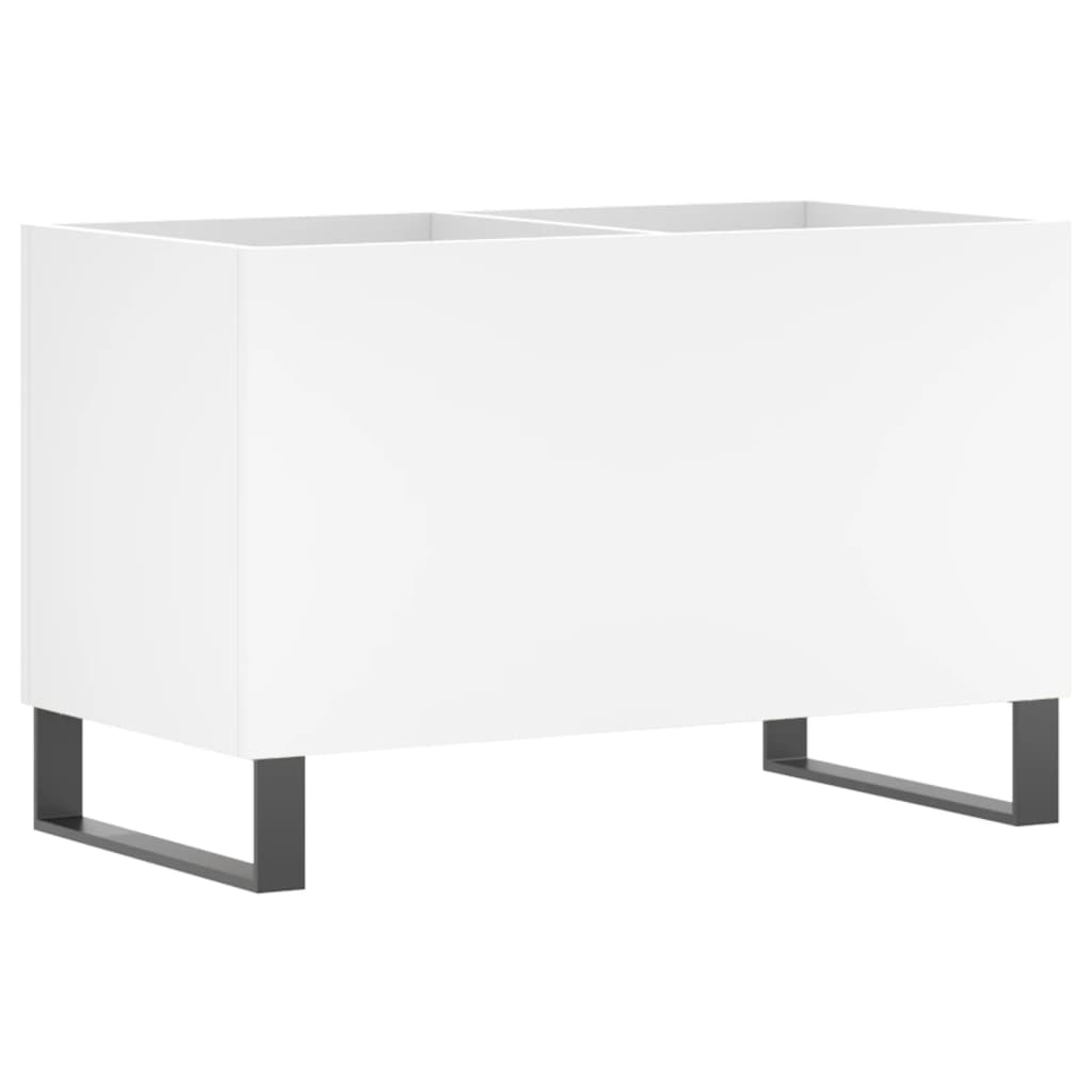 vidaXL Armário para discos 74,5x38x48 cm derivados de madeira branco