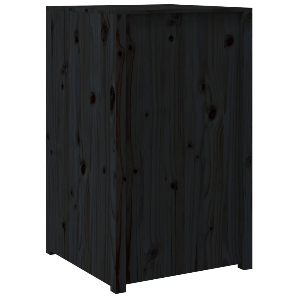 vidaXL Armário de cozinha p/ exterior 55x55x92 cm pinho maciço preto