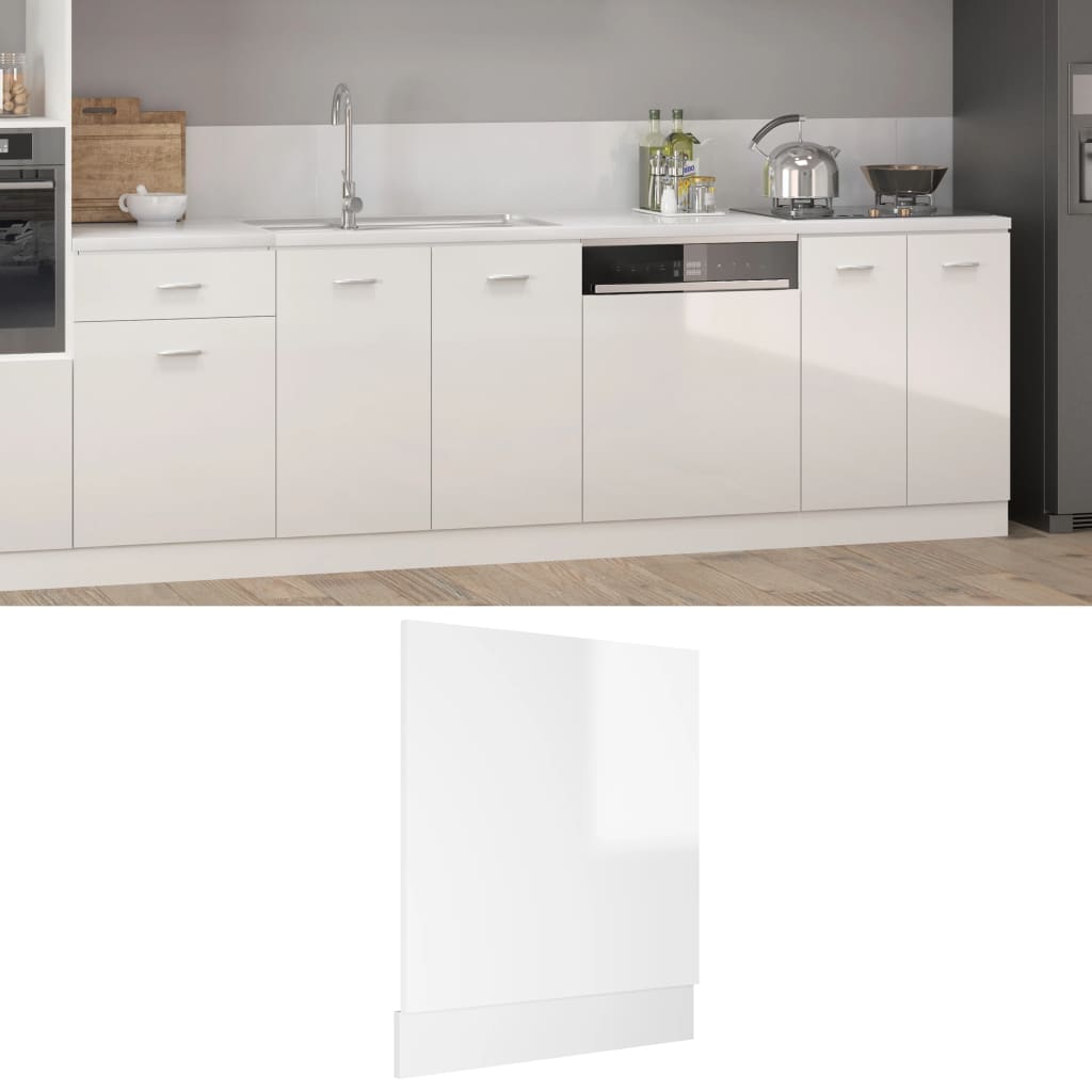 vidaXL Painel máquina de lavar louça 59,5x3x67 cm contraplacado branco