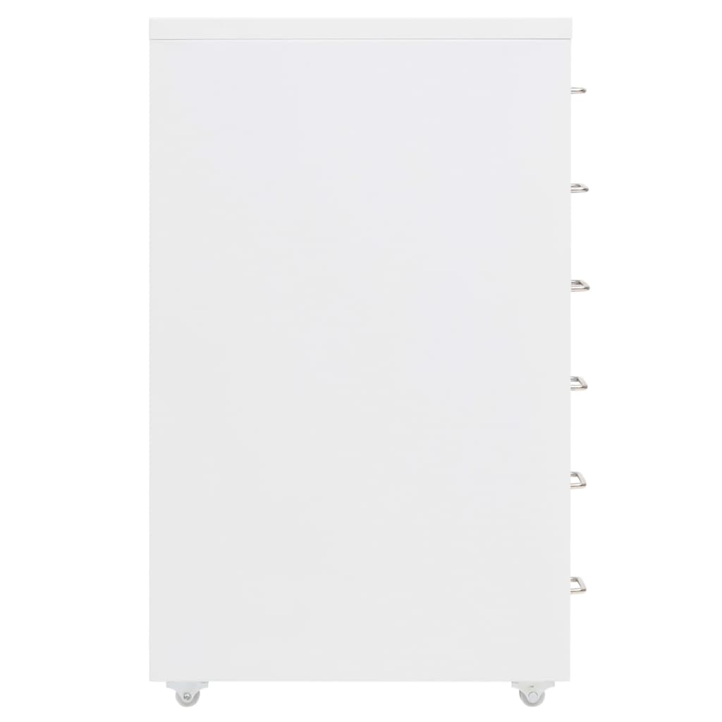 vidaXL Arquivador móvel 28x41x69 cm metal branco