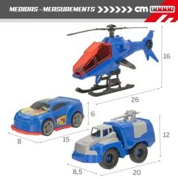 Colorbaby|Conjunto veículos Colorbaby 20 x 12 x 8,5 cm 6 Unidades 3 Peças Polícia