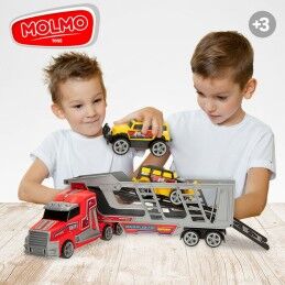 Colorbaby|Camião Porta-veículos Colorbaby 47 x 13 x 8 cm (4 Unidades) 3 Peças De fricção