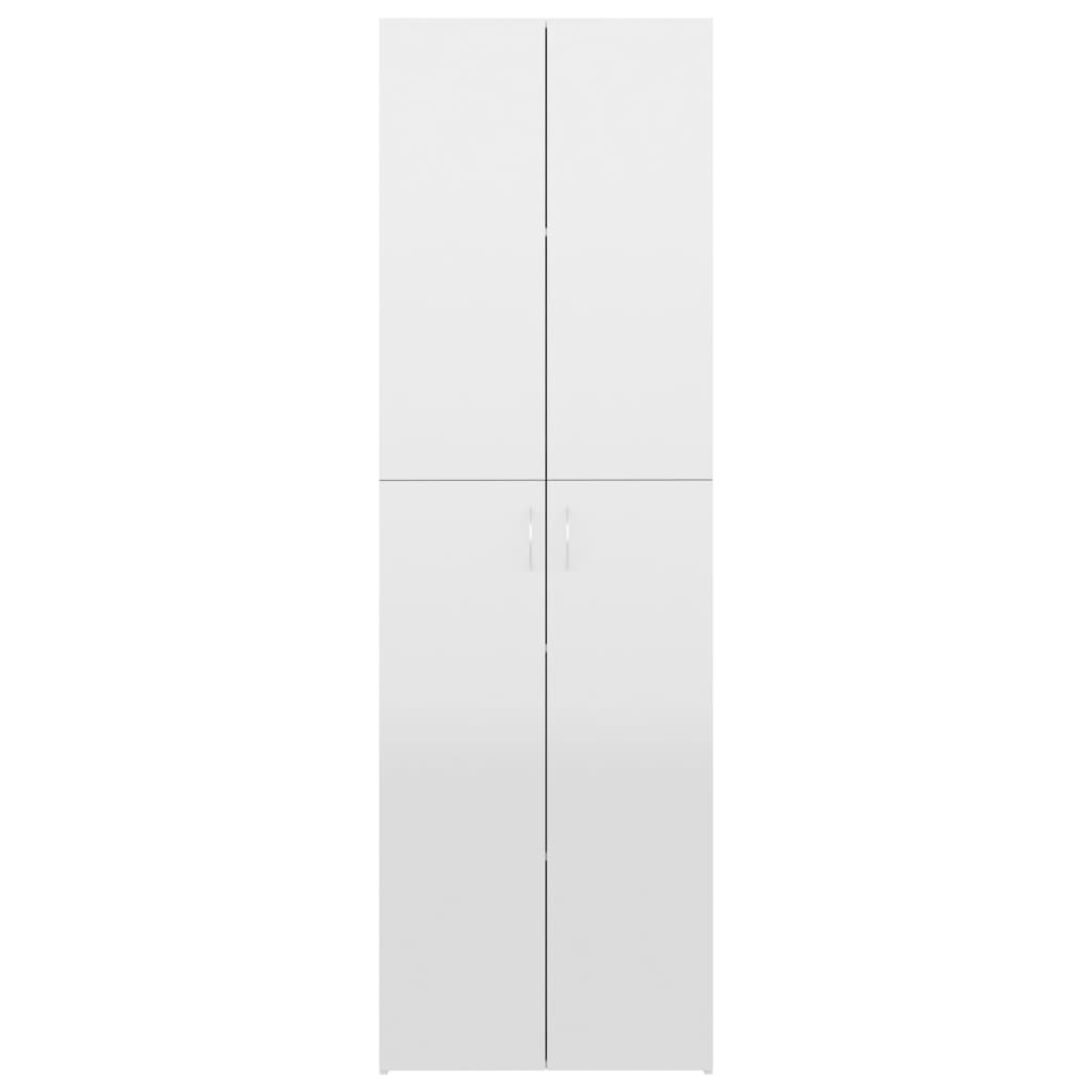 vidaXL Armário escritório 60x32x190cm contraplacado branco brilhante