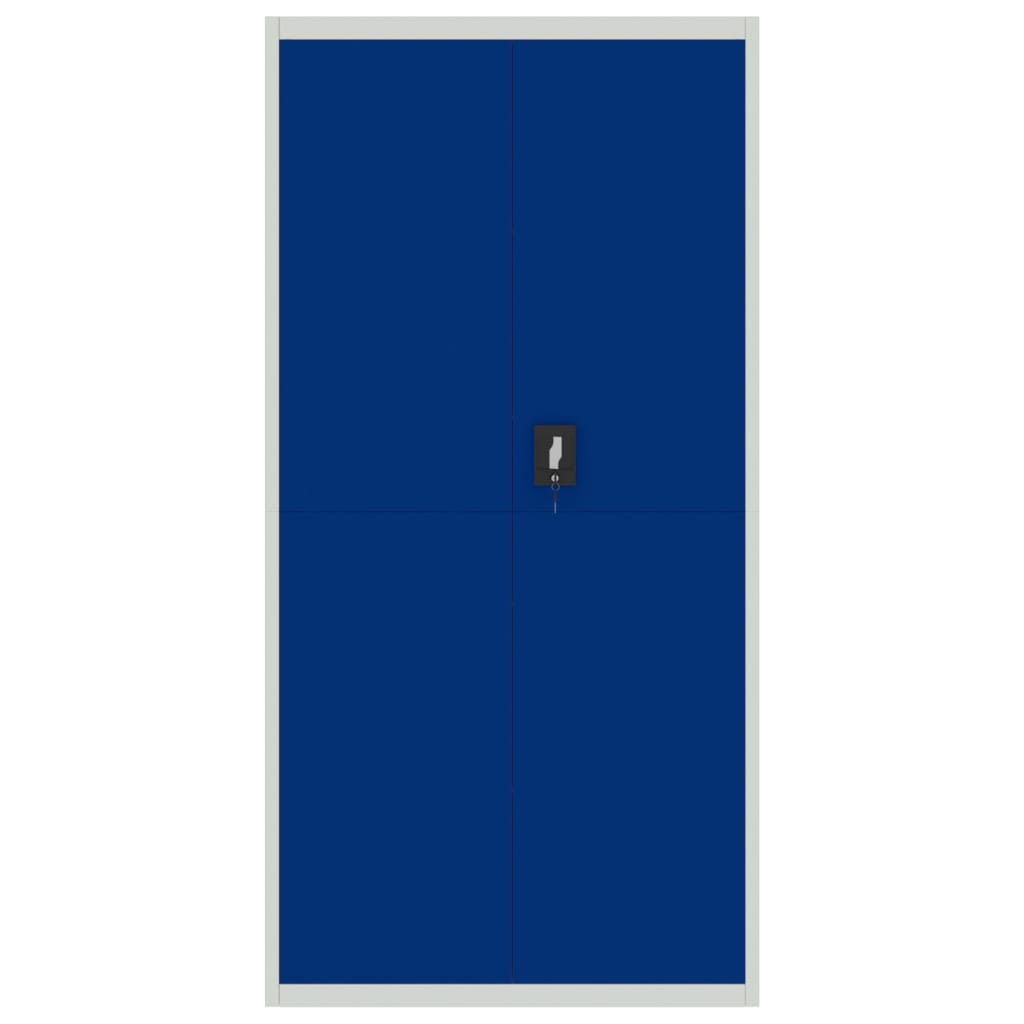 vidaXL Arquivador 90x40x180 cm aço cinzento-claro e azul