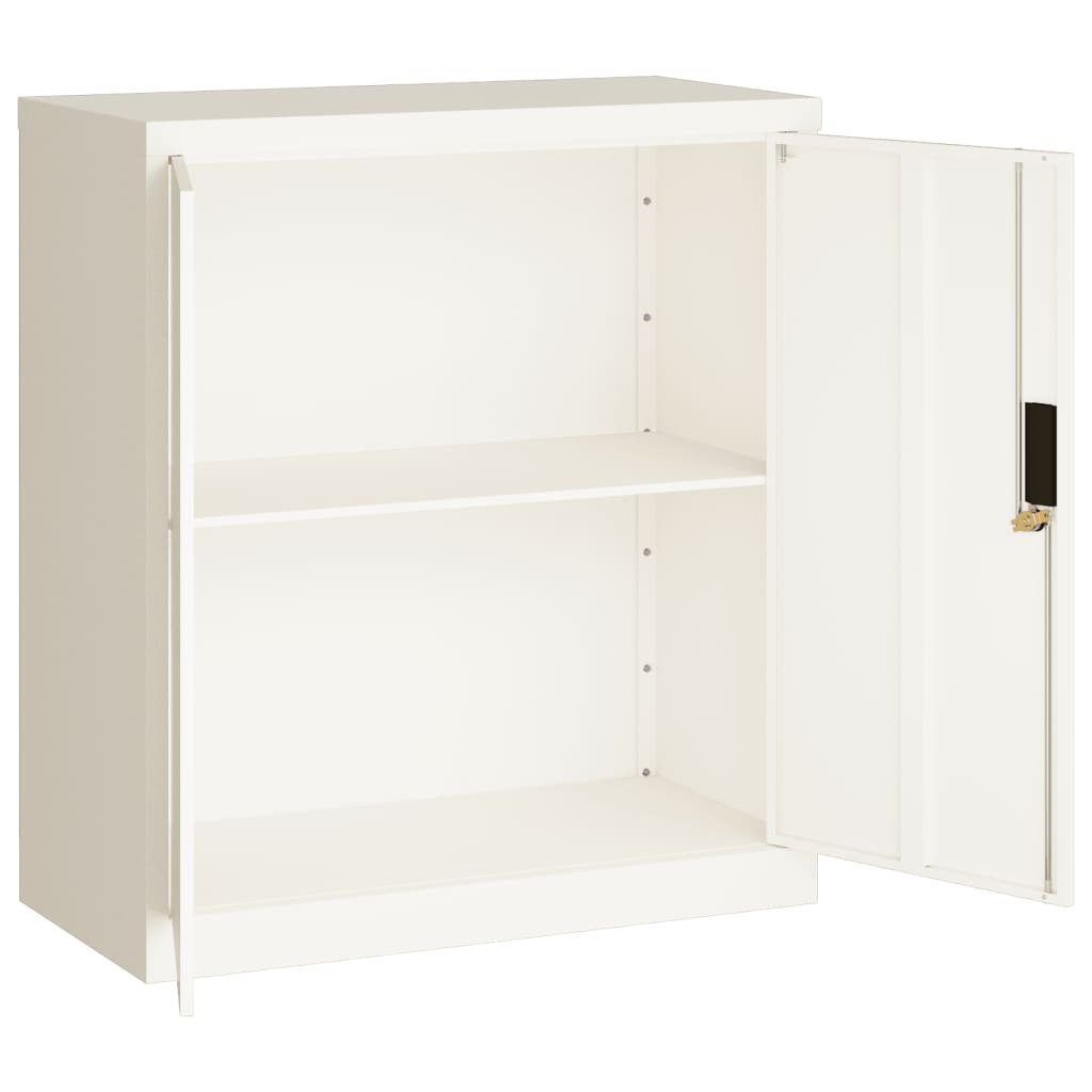 vidaXL Arquivador 79x40x90 cm aço branco