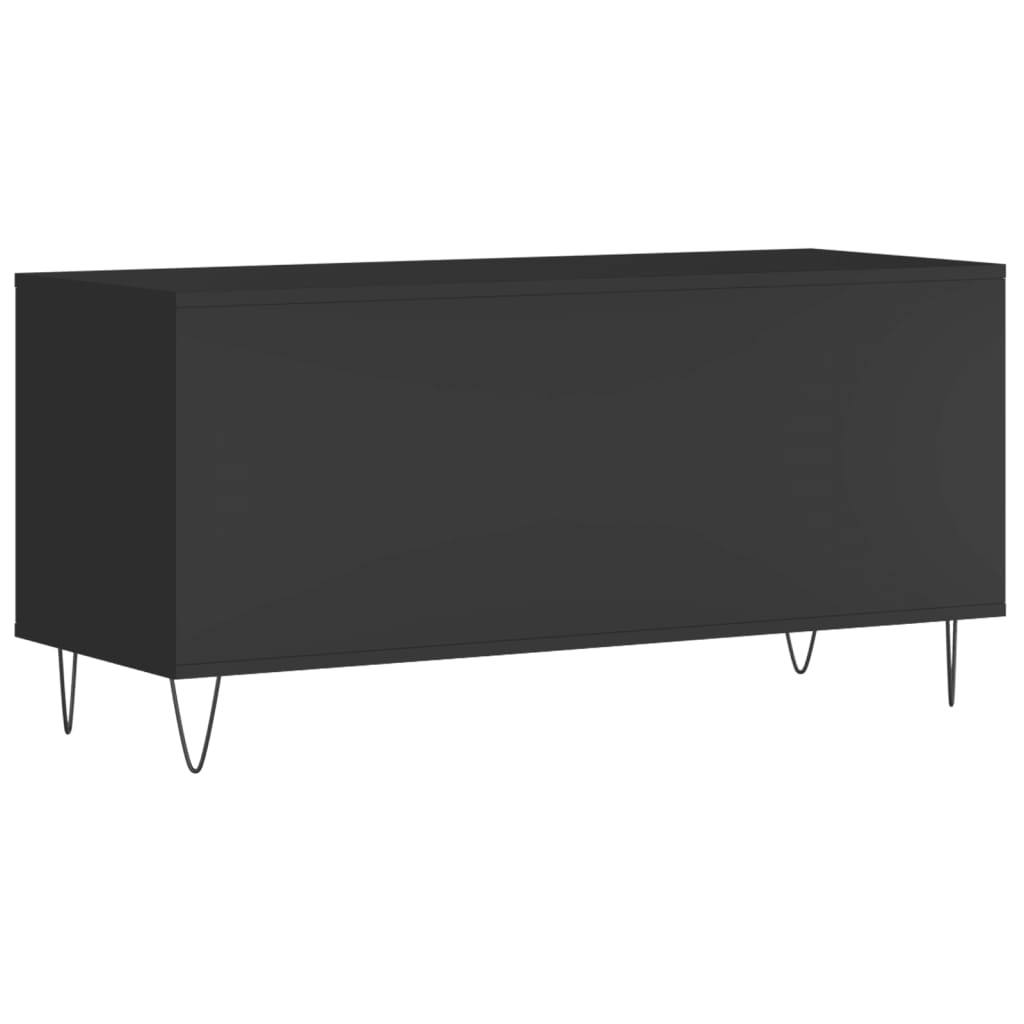 vidaXL Armário para discos 100x38x48 cm derivados de madeira preto