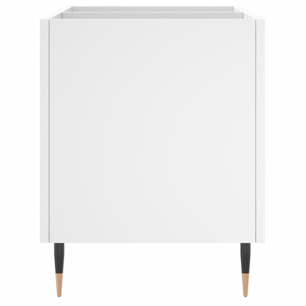 vidaXL Armário para discos 74,5x38x48 cm derivados de madeira branco