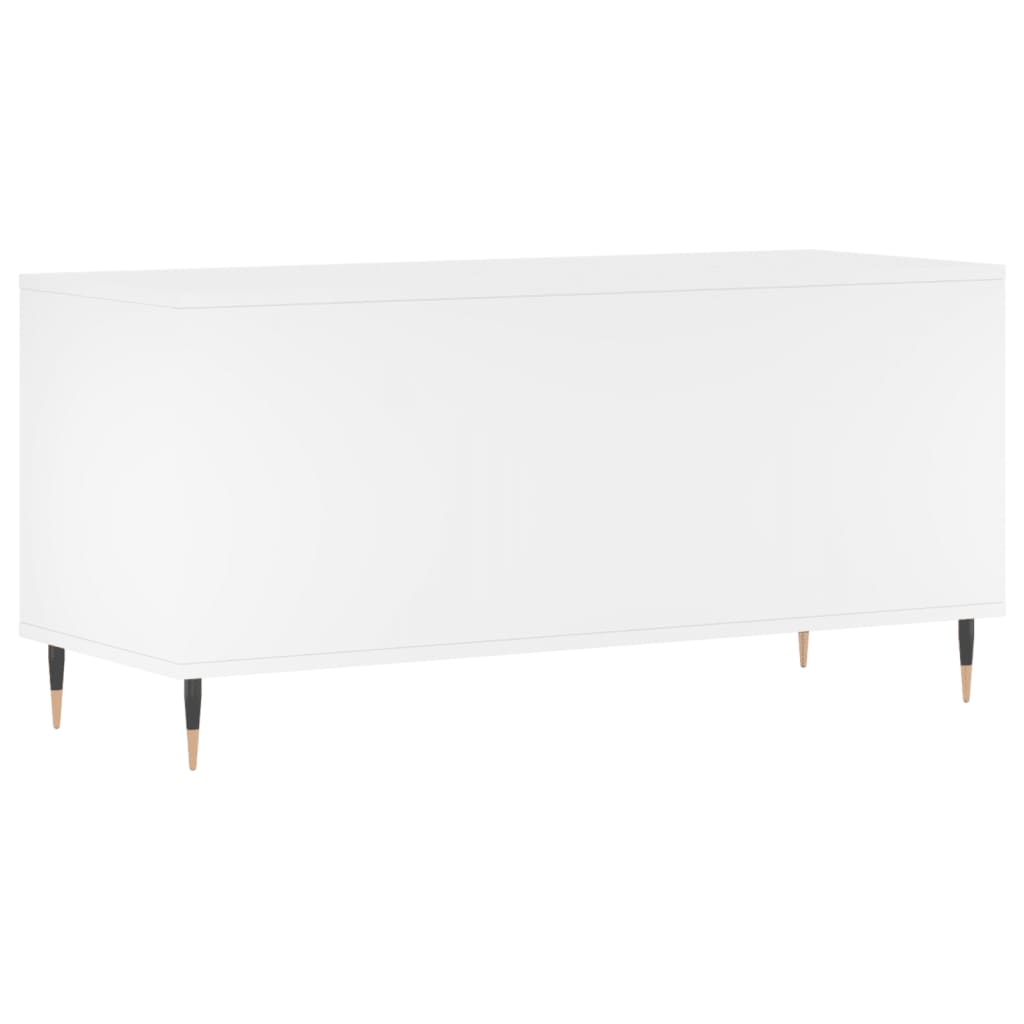 vidaXL Armário para discos 100x38x48 cm derivados de madeira branco