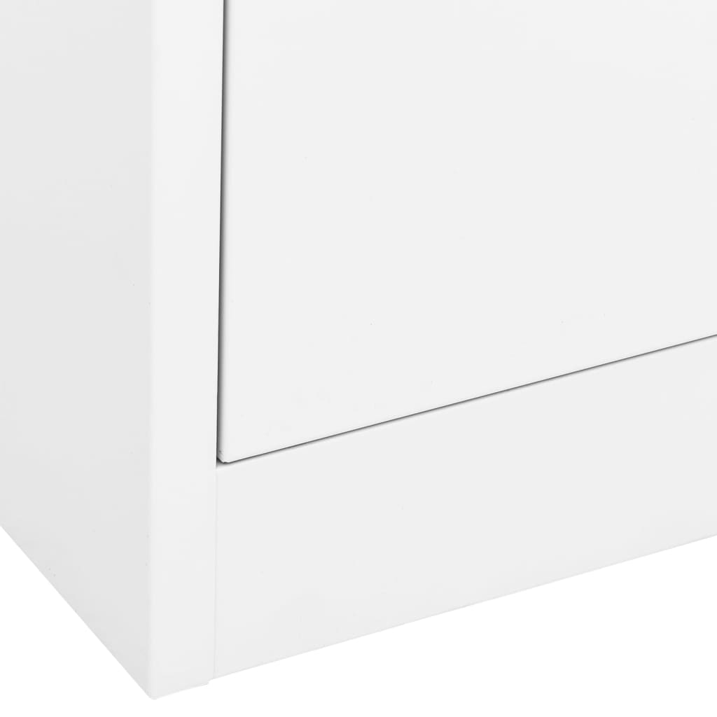 vidaXL Arquivador 90x46x72,5 cm aço branco