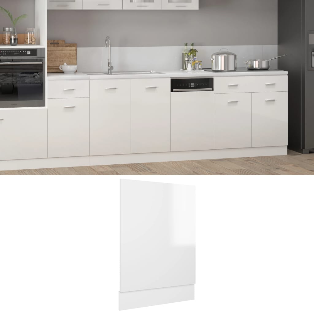 vidaXL Painel máquina lavar louça 45x3x67 cm contraplacado branco