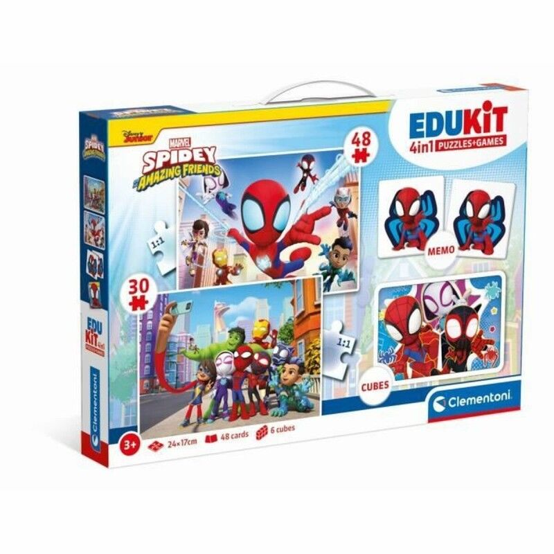 Clementoni|Jogo Educativo Clementoni Coffret Spidey 4 en 1 (FR)