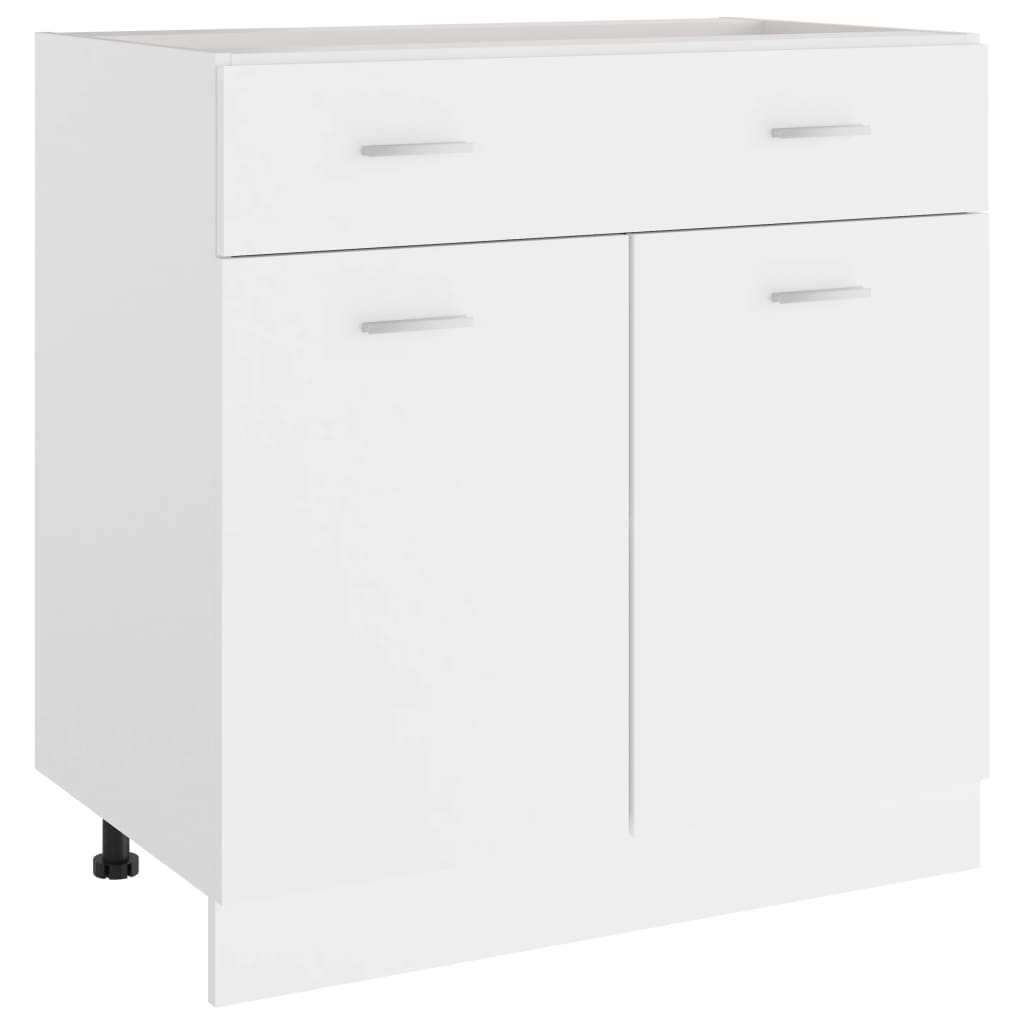 vidaXL Armário inferior c/ gavetas 80x46x81,5cm contraplacado branco