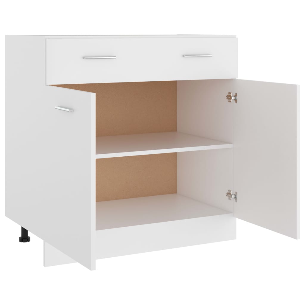 vidaXL Armário inferior c/ gavetas 80x46x81,5cm contraplacado branco