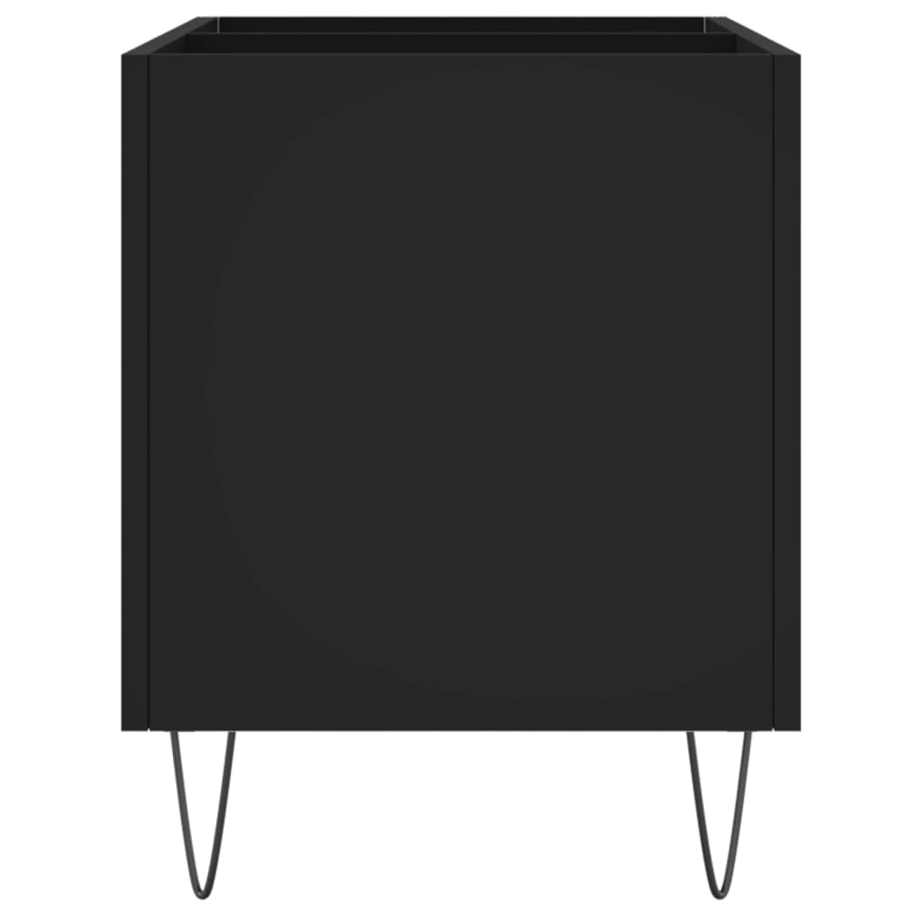 vidaXL Armário para discos 74,5x38x48 cm derivados de madeira preto