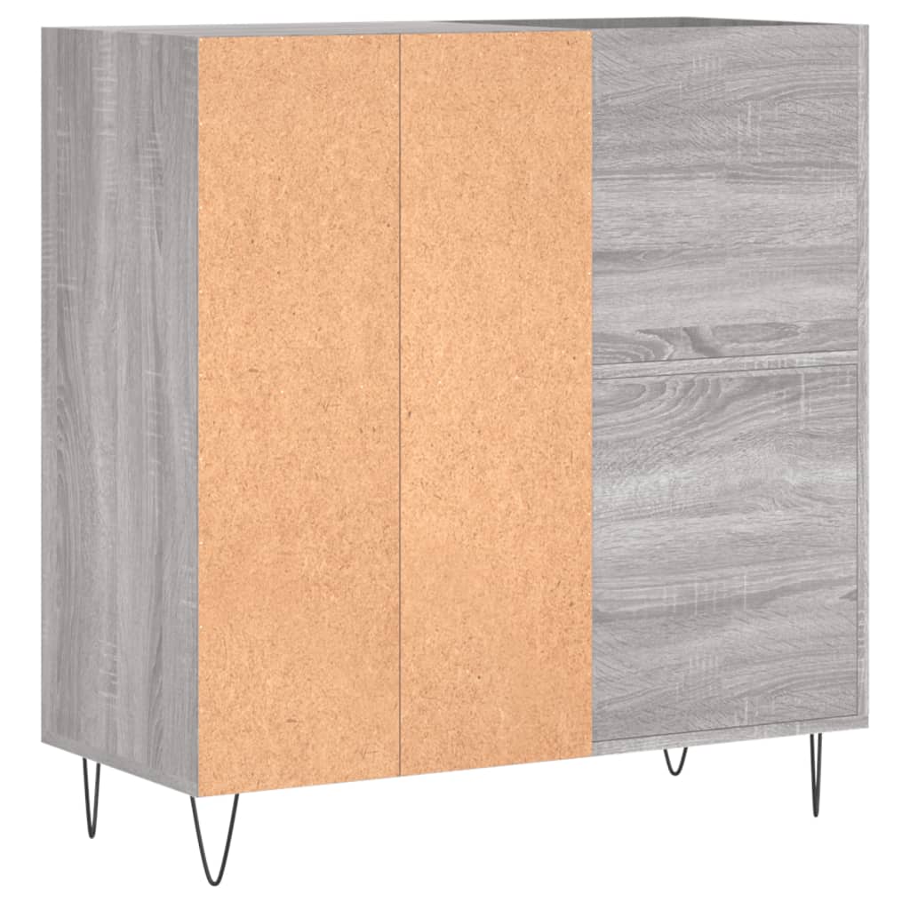 vidaXL Armário p/ discos 84,5x38x89 cm derivados madeira cinza sonoma