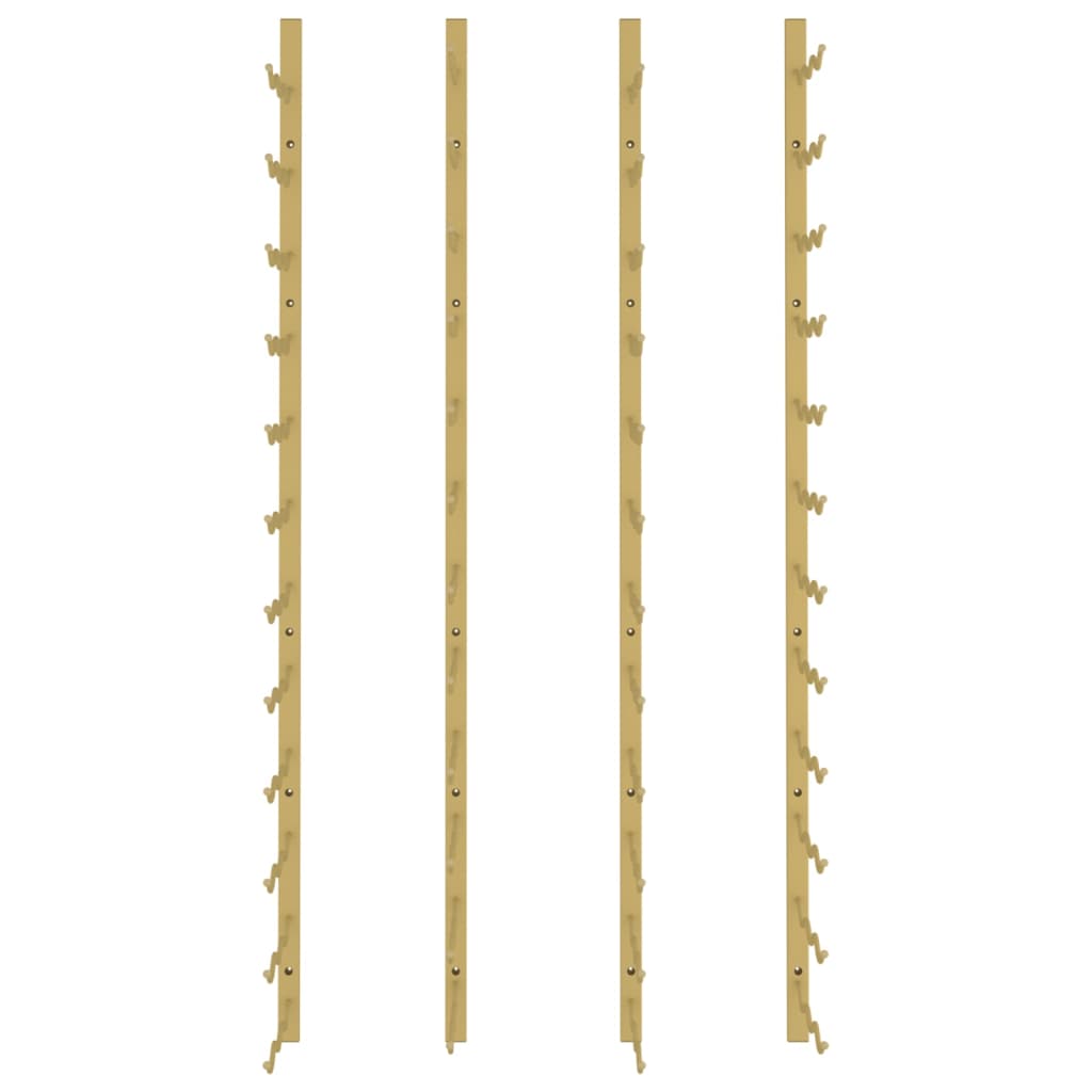 vidaXL Garrafeira de parede para 36 garrafas 2 pcs ferro dourado