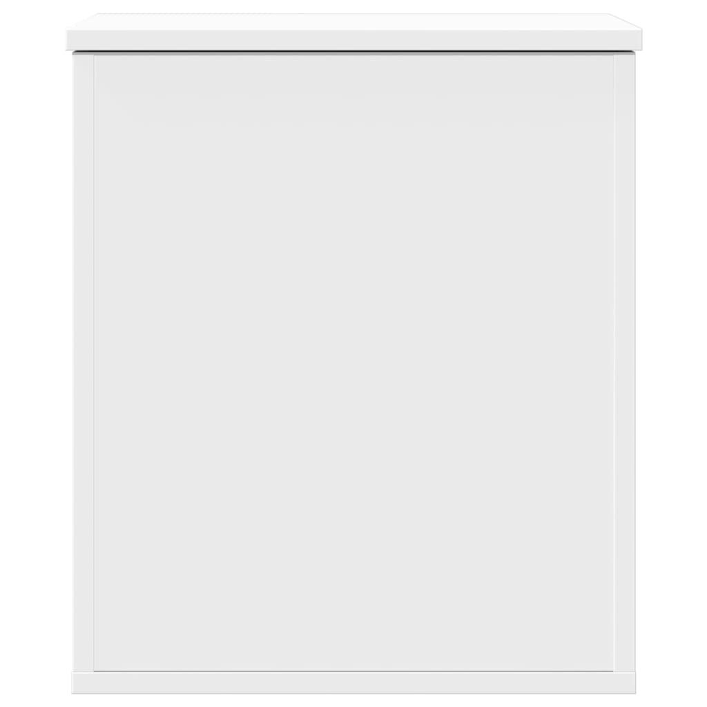 vidaXL Caixa de arrumação 40x42x46 cm derivados de madeira branco