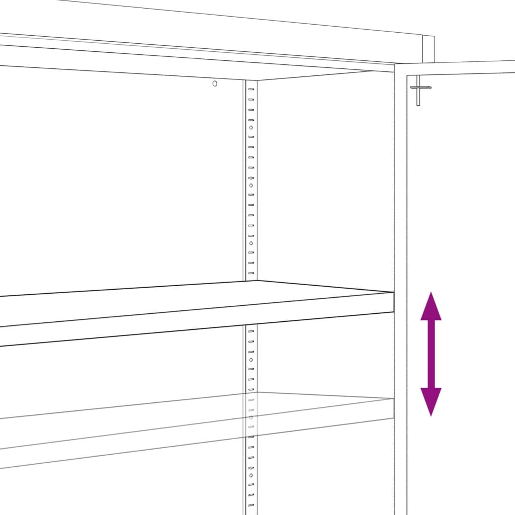 vidaXL Arquivador 90x40x105 cm aço cinzento-claro