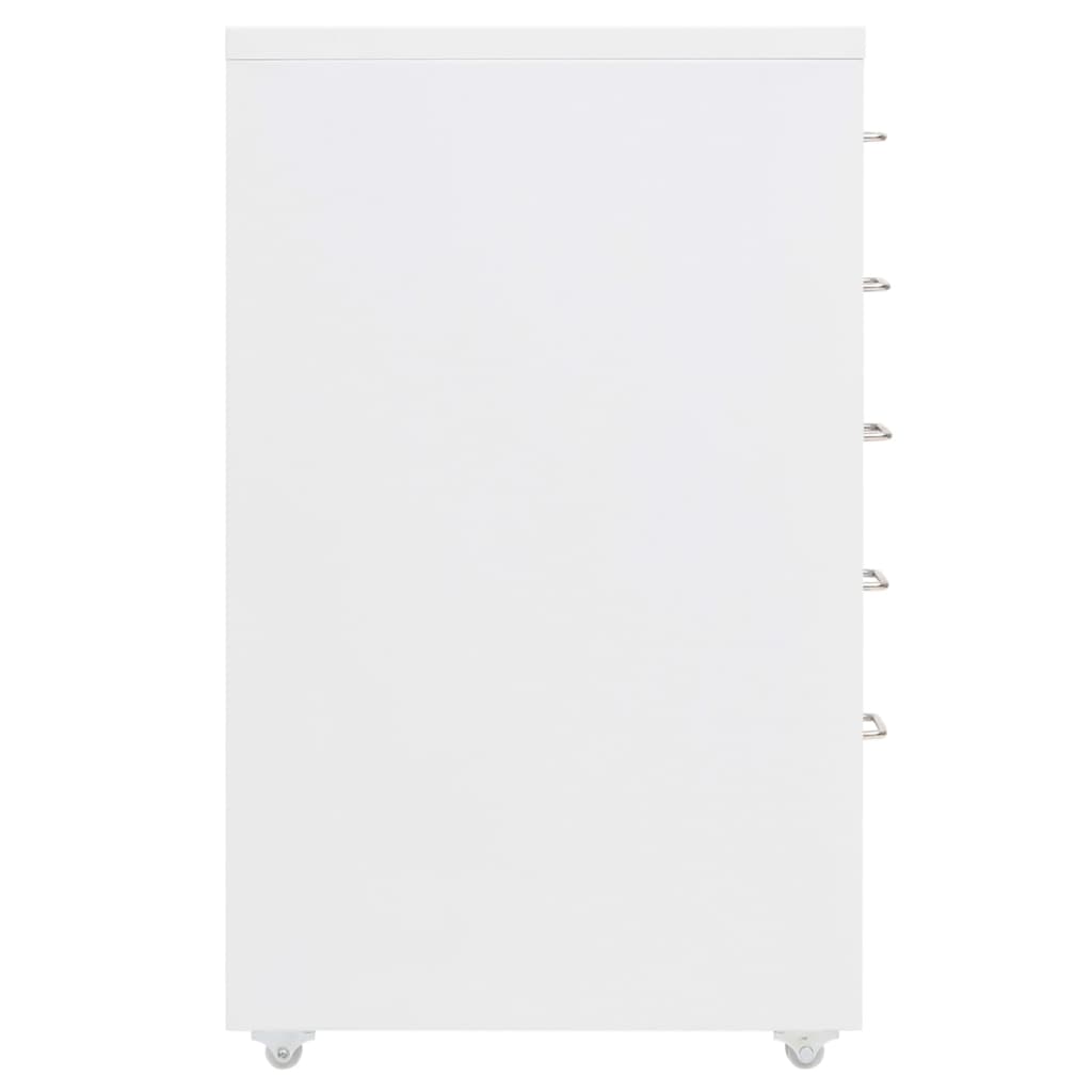 vidaXL Arquivador móvel 28x41x69 cm metal branco