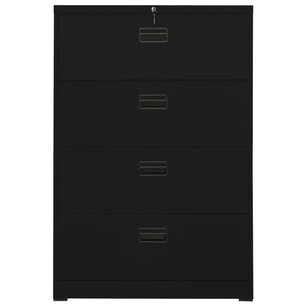 vidaXL Arquivador 90x46x134 cm aço preto