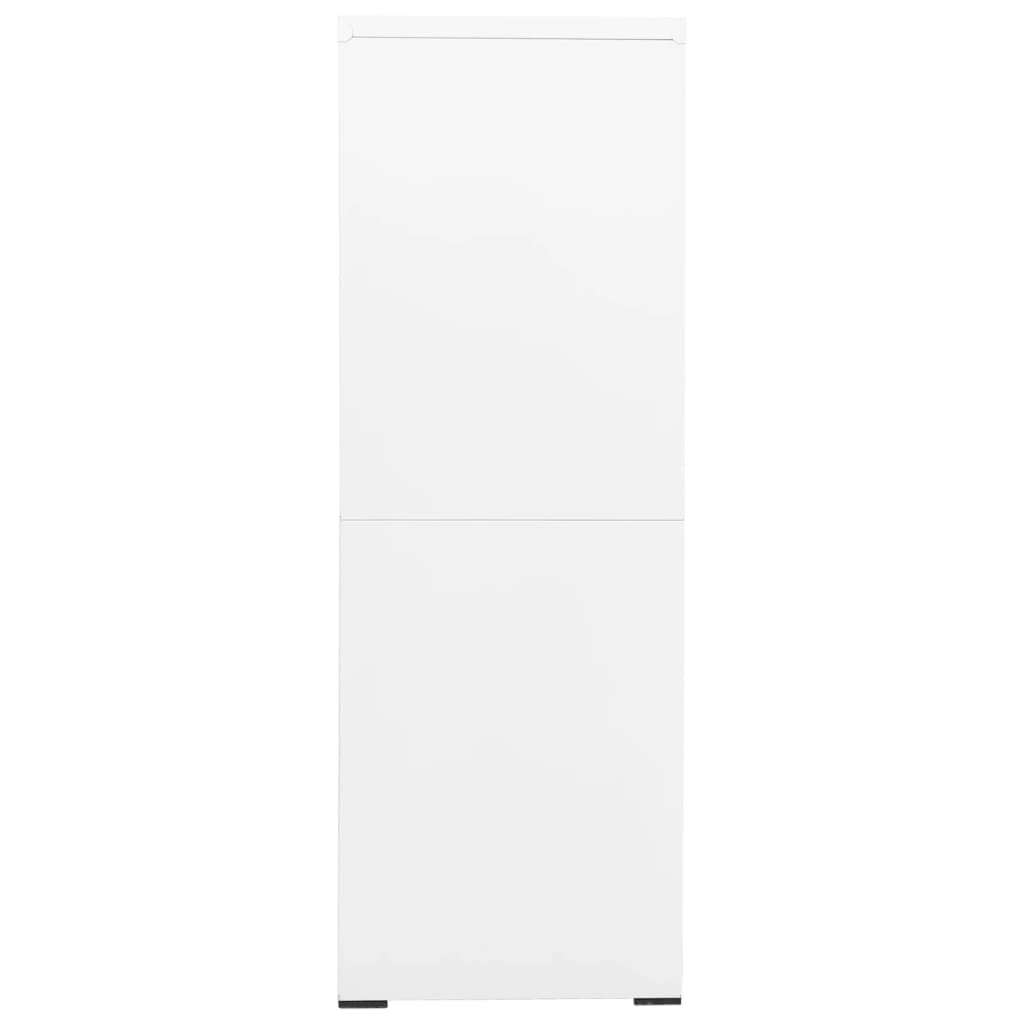 vidaXL Arquivador 90x46x134 cm aço branco