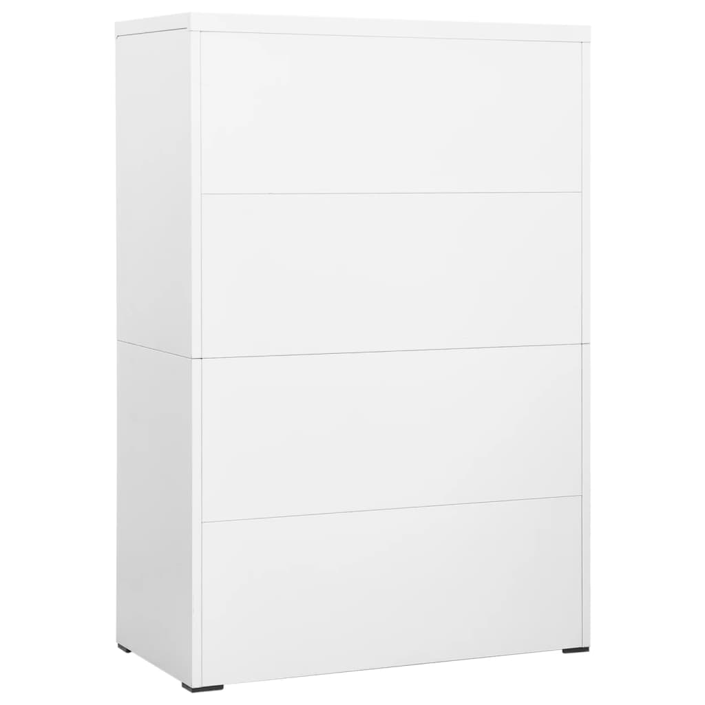 vidaXL Arquivador 90x46x134 cm aço branco