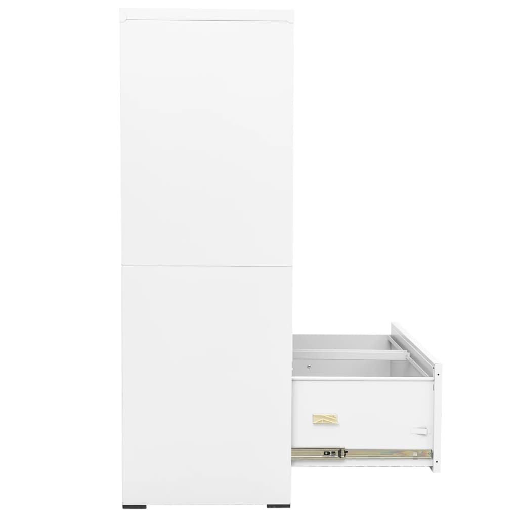 vidaXL Arquivador 90x46x134 cm aço branco