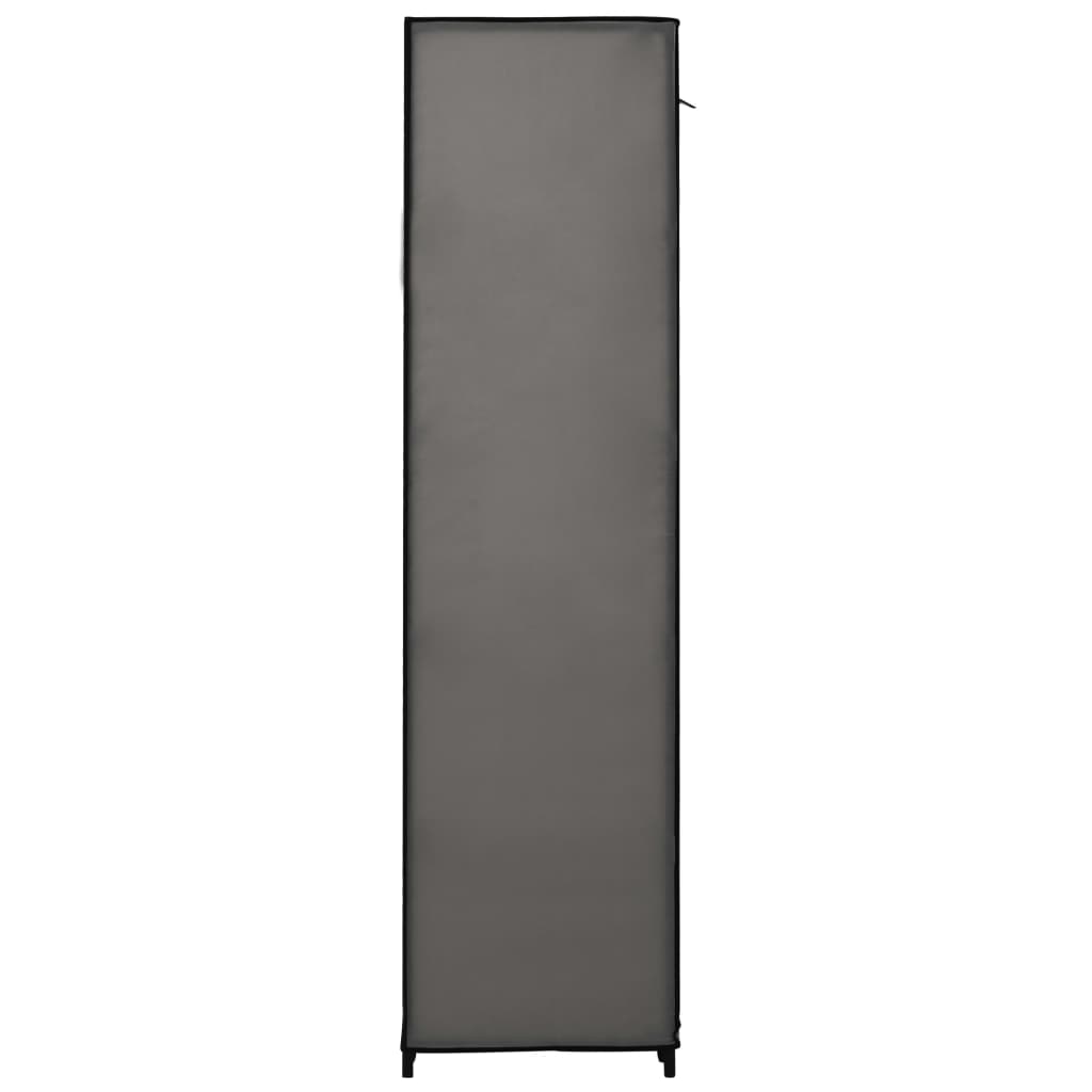 vidaXL Roupeiro c/ compartimentos e varões 150x45x176 cm tecido cinza