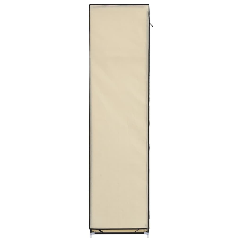 vidaXL Roupeiro c/ compartimentos e varões 150x45x175 cm tecido creme