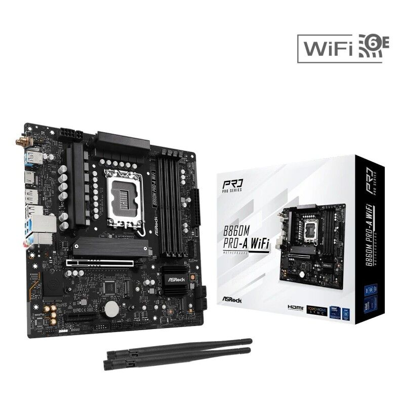 ASRock|Placa Mãe ASRock B860M Pro-A WiFi Intel B860 LGA 1851 ASRock|Placa Mãe ASRock B860M Pro-A WiFi Intel B860 LGA 1851